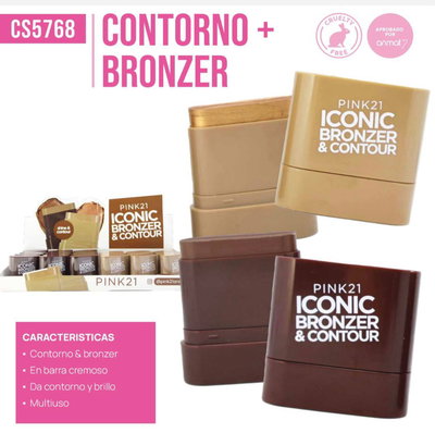 contorno y bronzer en barra