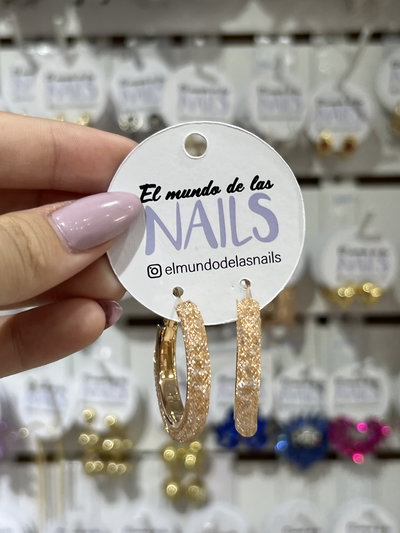 Aritos argolla brillosa