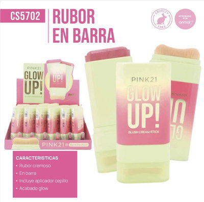 Rubor en barra con su brocha