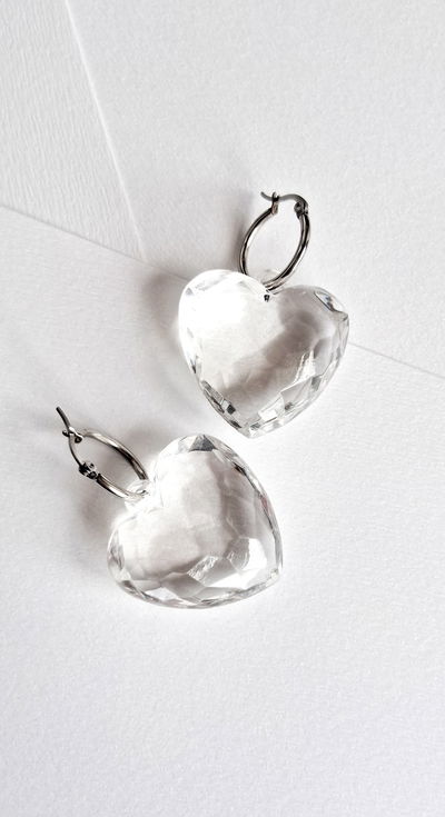 Aros Corazón Brilli Brilli (transparente)