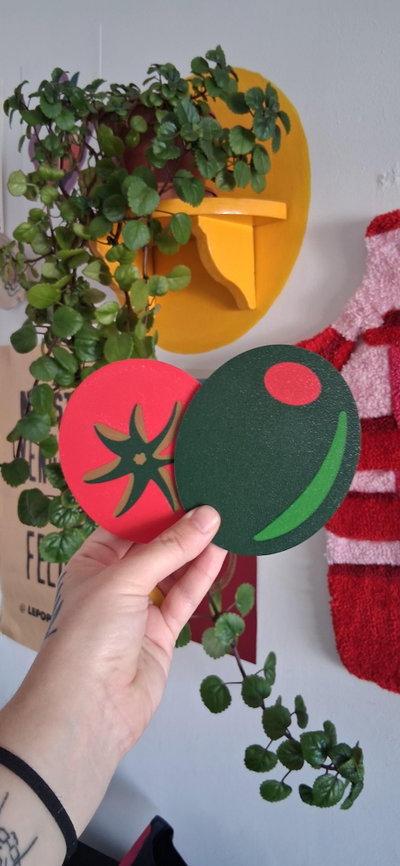 Posavasos Aceituna y Tomate