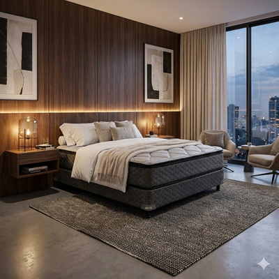 SOMMIER Y COLCHON PIERO NAMASTE DOBLE PILLOW TOP 190x140