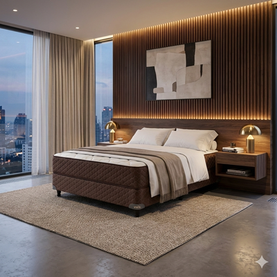 SOMMIER Y COLCHON PIERO NIRVANA 190x150 + 2 Almohadas de regalo