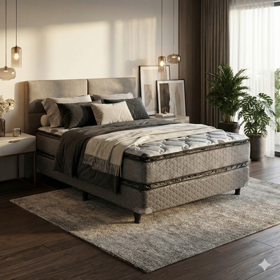 SOMMIER Y COLCHON PIERO REGNO DOBLE PILLOW TOP 190x140