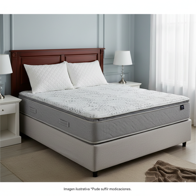 COLCHON PIERO MONTREAUX DOBLE PILLOW TOP 190x140 + 2 Almohadas de regalo