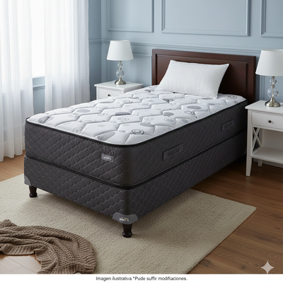 SOMMIER Y COLCHON PIERO REGNO 190x80