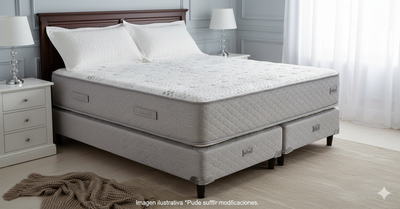 SOMMIER Y COLCHON PIERO MONTREAUX II 200x200 + 2 Almohadas de regalo