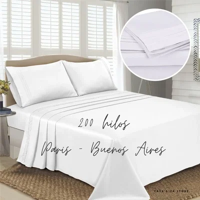 JUEGO DE SABANAS PIERRE CARDIN 200 HILOS QUEEN PARA (200x160)