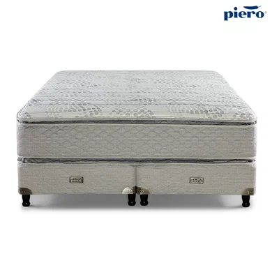 SOMMIER Y COLCHON PIERO MONTREAUX DOBLE PILLOW TOP 200x180 + 2 Almohadas de regalo
