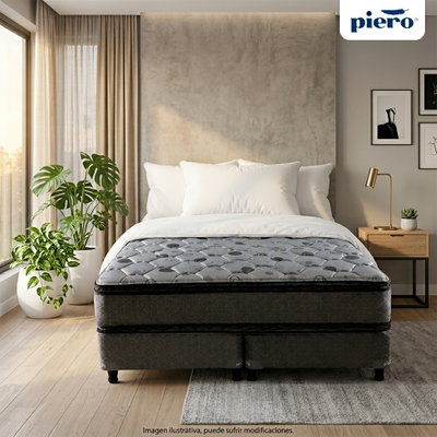 SOMMIER Y COLCHON PIERO REGNO DOBLE PILLOW TOP 200x200