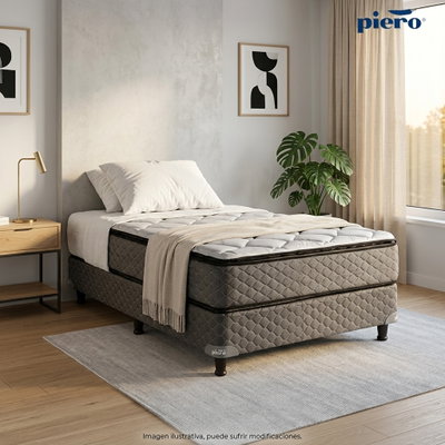 SOMMIER Y COLCHON PIERO NAMASTE DOBLE PILLOW TOP 190x100