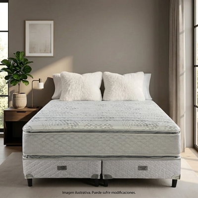 SOMMIER Y COLCHON PIERO MONTREAUX II 200x160 + 2 Almohadas de regalo