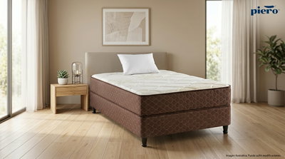 SOMMIER Y COLCHON PIERO NIRVANA 190x100 + 1 Almohada de regalo