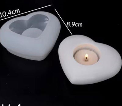 Molde portavela corazón 