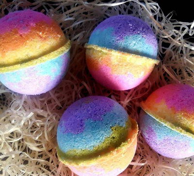 Pack 5 bombas de baño arcoiris