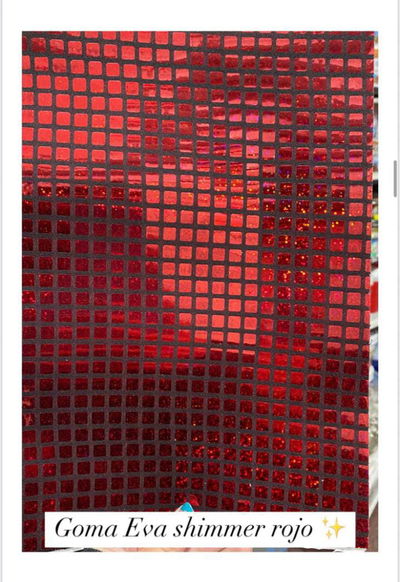 GOMA EVA SHIMMER rojo