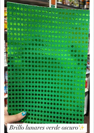 GOMA EVA BRILLOS LUNARES verde oscuro