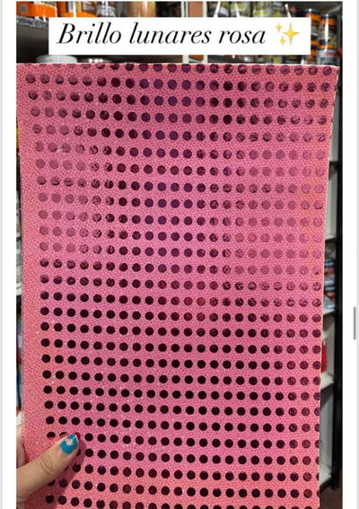 GOMA EVA BRILLOS LUNARES  rosa: