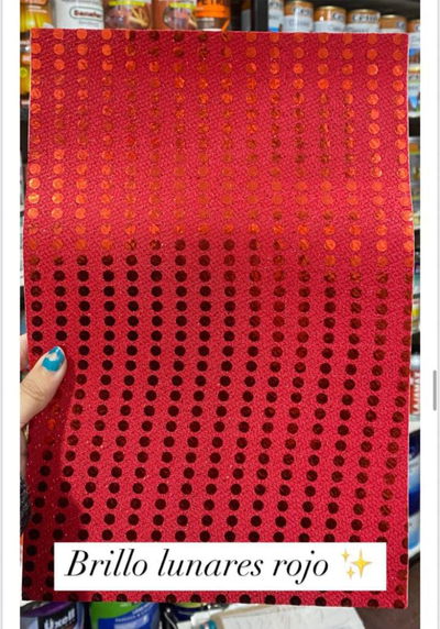 GOMA EVA BRILLOS LUNARES rojo