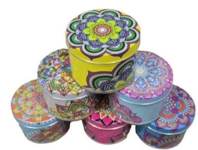 Pack 10 latas mandalas para velas 5 x 6 cm