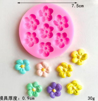 Molde 7 mini flores 