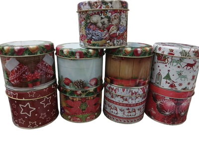 PACK 10 LATAS NAVIDAD SURTIDAS 7 X 8 CM