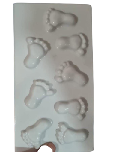 Molde plástico pies baby shower