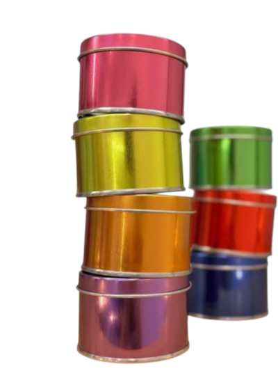 100 latas metalizadas colores surtidos