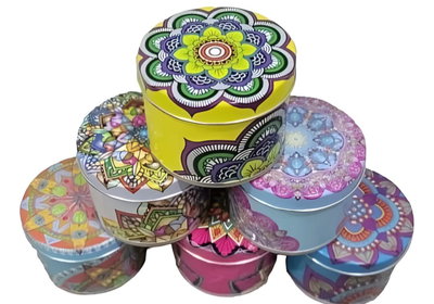 Pack 50 latas mandalas 5 x 6 cm