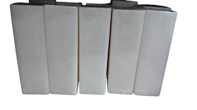 Caja 10 barras de jabon glicerina blancas coco veganas 