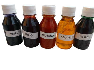 Pack x 5 colorantes para jabones de 100 cc
