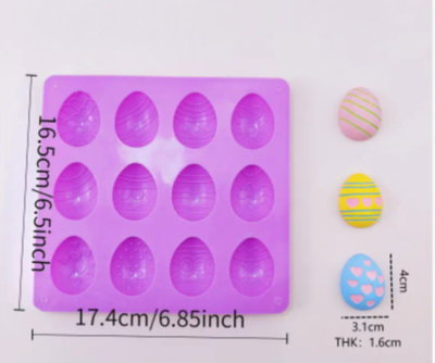 Molde silicona mini  Huevitos de pascua