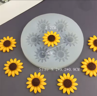 Molde silicona girasolitos