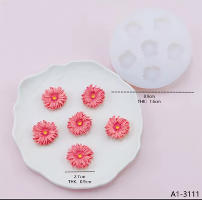 Molde silicona flowers