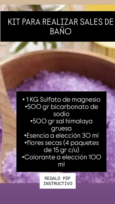 KIT PARA REALIZAR TUS PROPIAS SALES DE BAÑO !