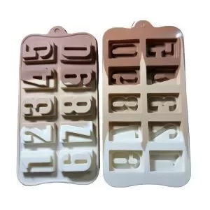 Molde silicona numeros para bombones aromaticos