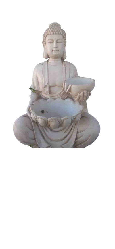BUDA FUENTE DE AGUA FLOR DE LOTO 75 CM INCLUYE MOTOR