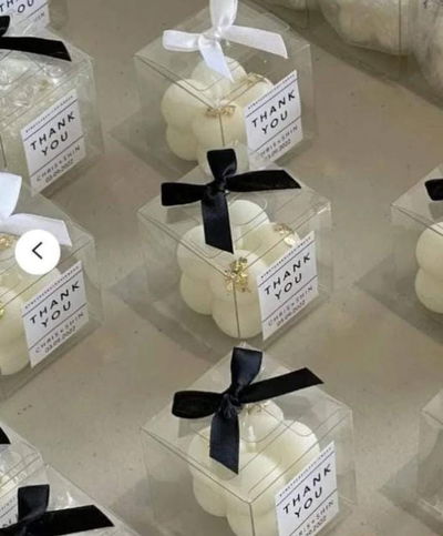 20 CAJAS PVC PARA VELAS 6X6 CM