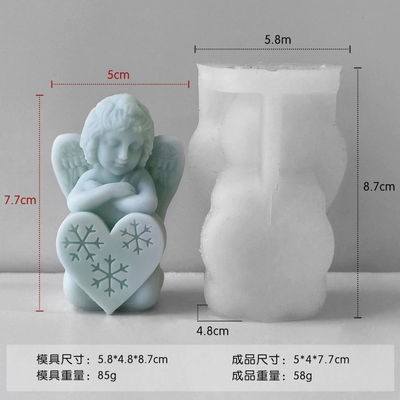 Molde silicona Angel corazon