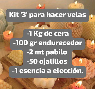 KIT 3 PARA REALIZAR VELAS