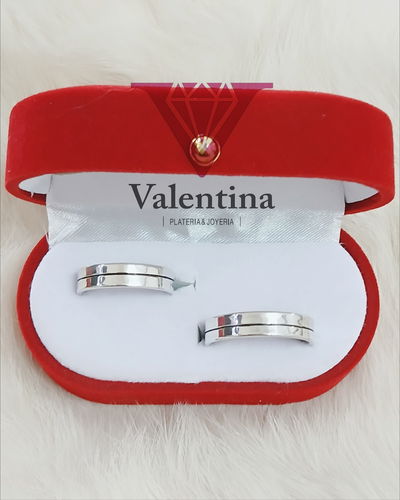 Alianzas Plata 925 cinta 5mm 1 línea 