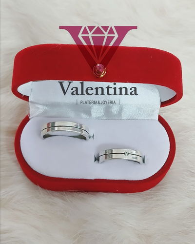 Alianzas Plata 925 cinta 5mm 1 líneas Cz