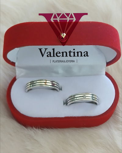 Alianzas Plata 925 cinta 5mm 3 líneas Cz