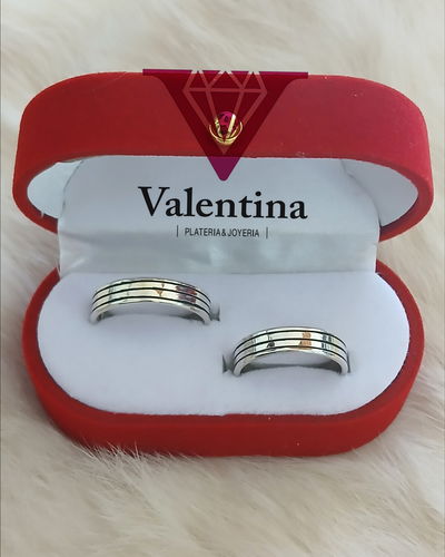Alianzas Plata 925 cinta 5mm 3 líneas 