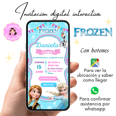 Invitación Digital Interactiva de Frozen