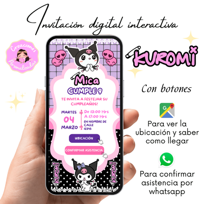 Invitación Digital Interactiva de Kuromi