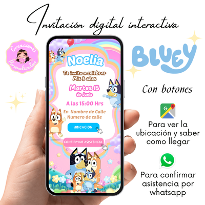Invitación Digital Interactiva de Bluey