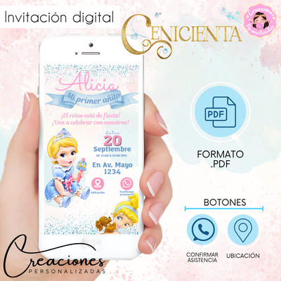 Cenicienta Invitación Digital Interactiva