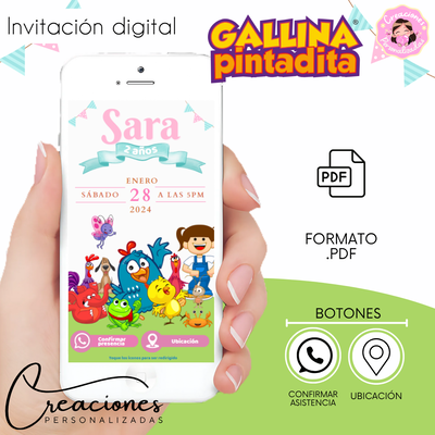 Gallin Pintadita Invitación Digital Interactiva