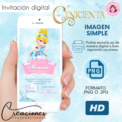 Cenicienta Invitación Digital Imagen fija